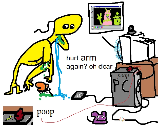 hurt arm again? oh dear